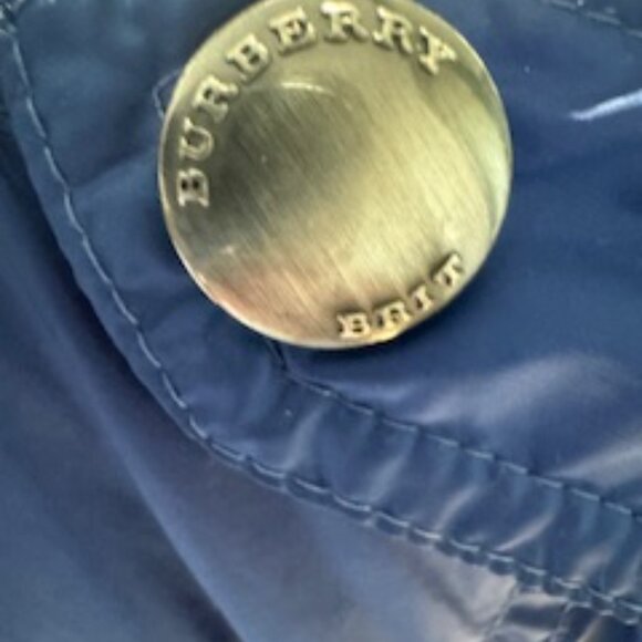 BURBERRY BRIT DALESBURY Blue Quilted Down Puffer Jacket size XL - Picture 3 of 13